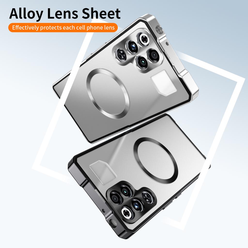 For ZTE Nubia RedMagic 11 Pro 5G/11 Pro+ 5G Magnetic Case Hard PC Metal Frame Frosted Phone Back Cover