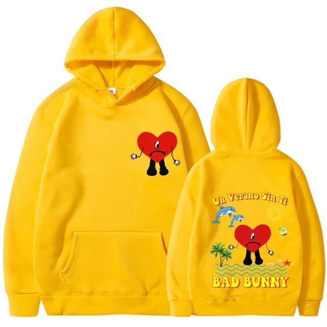 2022 New Bad Bunny Unisex's Women's Printed Hoodie Fashion Street Hip Hop Hoodie Sweatshirt Unisex High Quality Hot Sale Hoodie Unisex