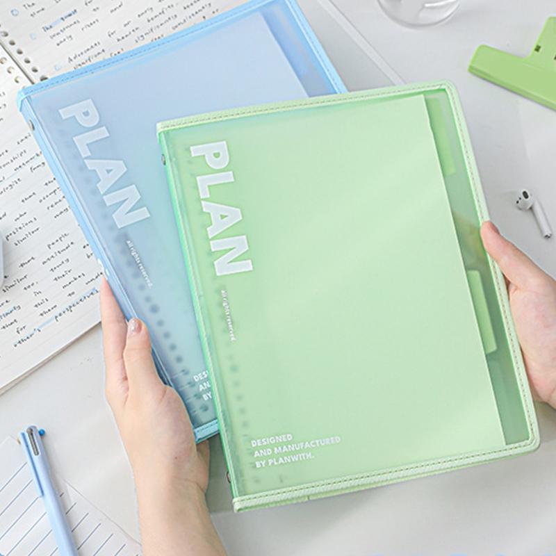 Refillable B5 Size Format Loose Leaf Planner Notebook with Clear PP Cover Reinforced Binding Great for School Office