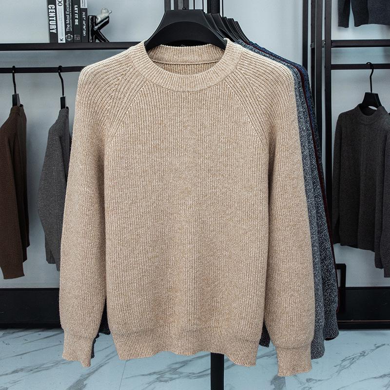 

600g Wool-Blend Heavyweight Men s Sweater - 7 Gauge Thick, Warm Knitwear XXL