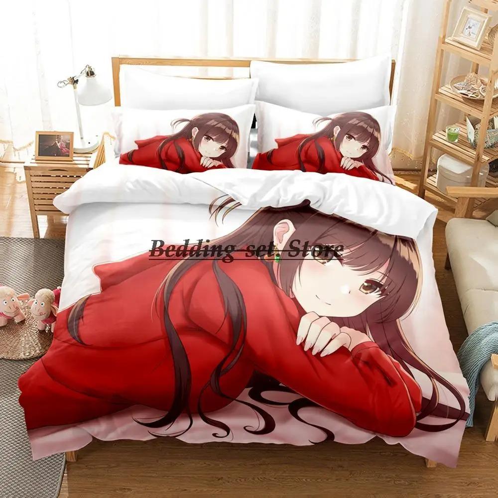 Comfortable Anime Print Bedding Set With Duvet Cover And Pillowcases Single Twin Full Queen King Sizes For All Ages