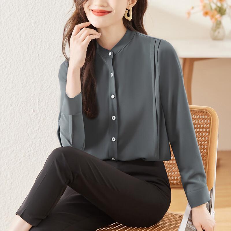 Women's New Chinese Style Stand-Collar Chiffon Shirt