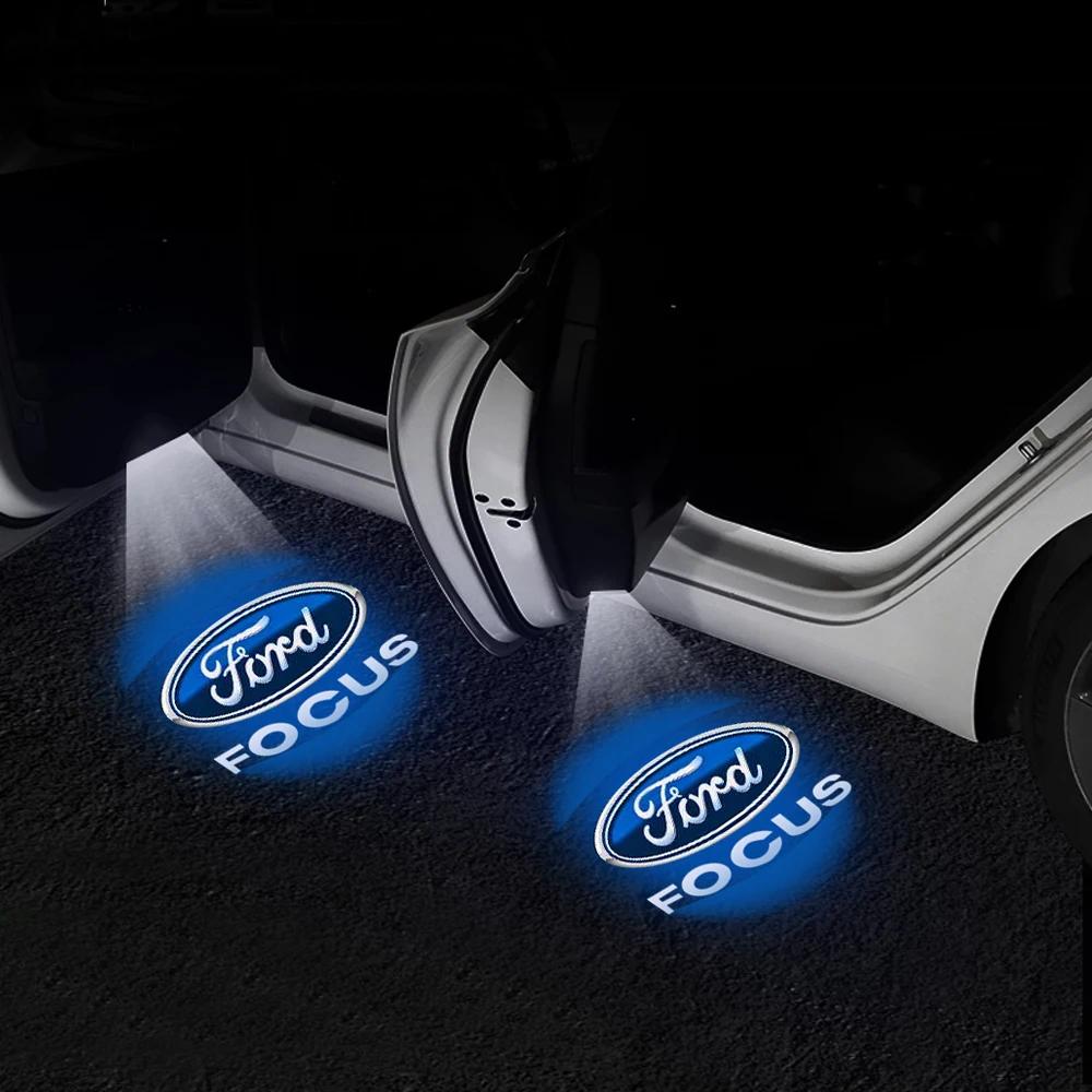 

Car Sticker 2026 2PCS Car Badge Door Welcome Lights LED Laser Projector Lamps Auto Accessories For Ford Max 2007-2008 FOCUS Mond