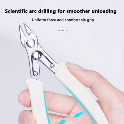 Manicure Nail Pliers For Gems Removal Soft Wire Cutter Nail Unloading Nippers Chain Scissors Nail Art Tool