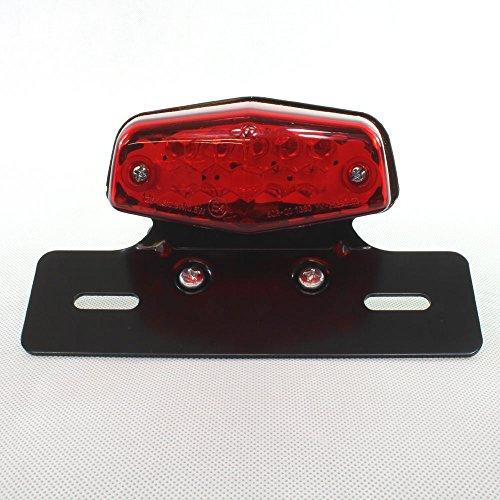 Universal Lucas LED tail lamp, red lens, black bracket