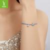 S925 Sterling Silver Starfish Bead Bracelet Summer Blue Ocean Wind Hand Rope Bracelet Jewelry