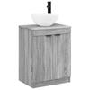 Bathroom Furniture Set Gray Sonoma Engineered Wood