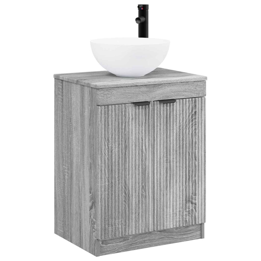 Bathroom Furniture Set Gray Sonoma Engineered Wood