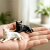 Figurine de Chats Géométriques Imprimée en 3D pour Décoration de Bureau, Accent de Table, Sculpture d'Animal pour Étagères, Tables Basses et Tables de Chevet