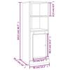 Highboard Black 36 X 35.5 X 103.5 Cm Particleboard