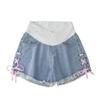Summer Maternity Wide-Leg Jean Shorts
