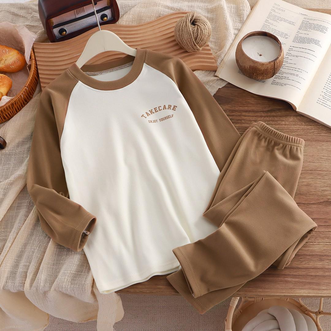 

Children s 2025 Autumn/Winter Underwear Set: Cozy Pajamas for Boys and Girls 90 (Height 73-80cm)