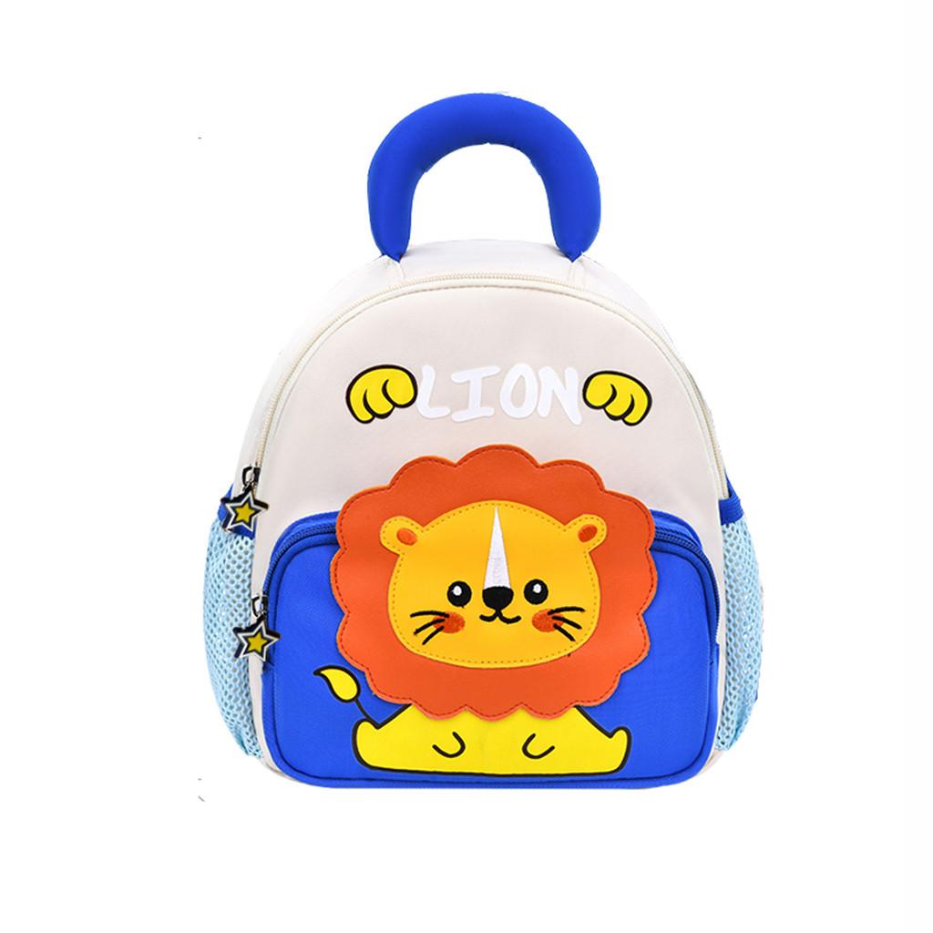 Backpack Preschool Stylish For Boys And Girls With Charming Design Soft Nylon Red Beige Blue