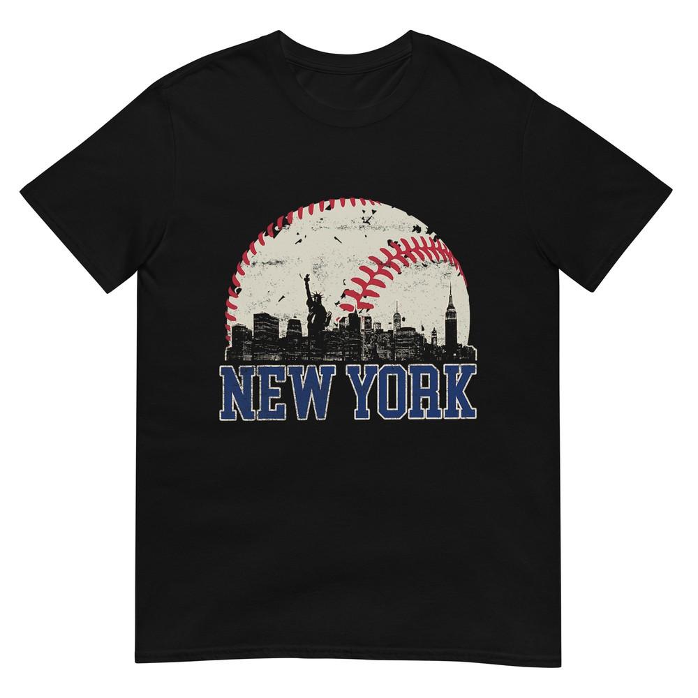 New York Retro Baseball Lover Met At Game Day TShirt