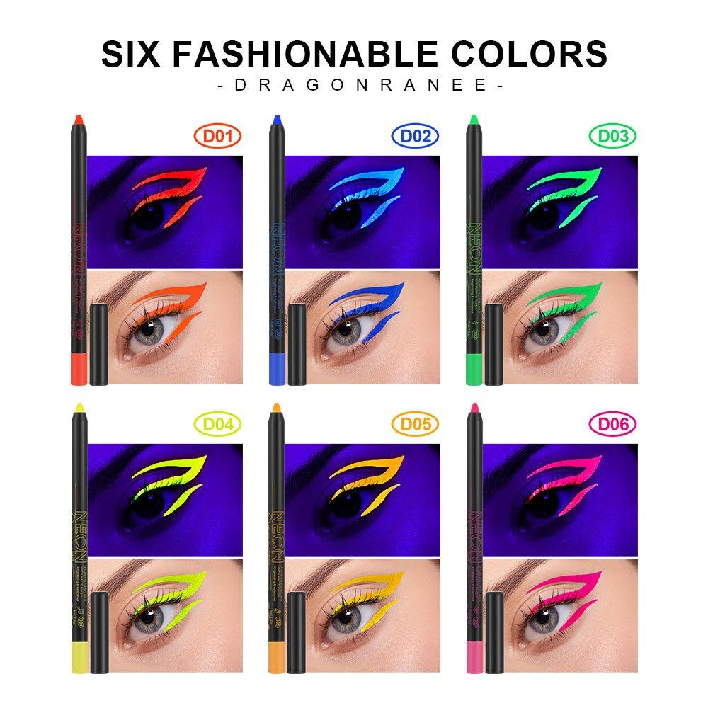 Dragon Ranee Eyeline Pen Color Fluorescent Eye Shadow Pens, Waterproof Makeup, Sweat, Anti -sweat, Non -faint Halloween Cos Water -based Face Color