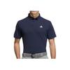 Adidas Solid Color Logo Print Casual Short Sleeve Polo Shirt Men Tops Dark-Blue H64608