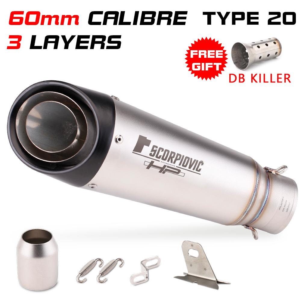 51MM 60MM Výfuková Moto Trubka Motocyklový VýfukovýTlumič S DB killerem Pro pcx 125 c650gt tmx530 cb500 z400 r3 mt07 cbr650 C22 C23