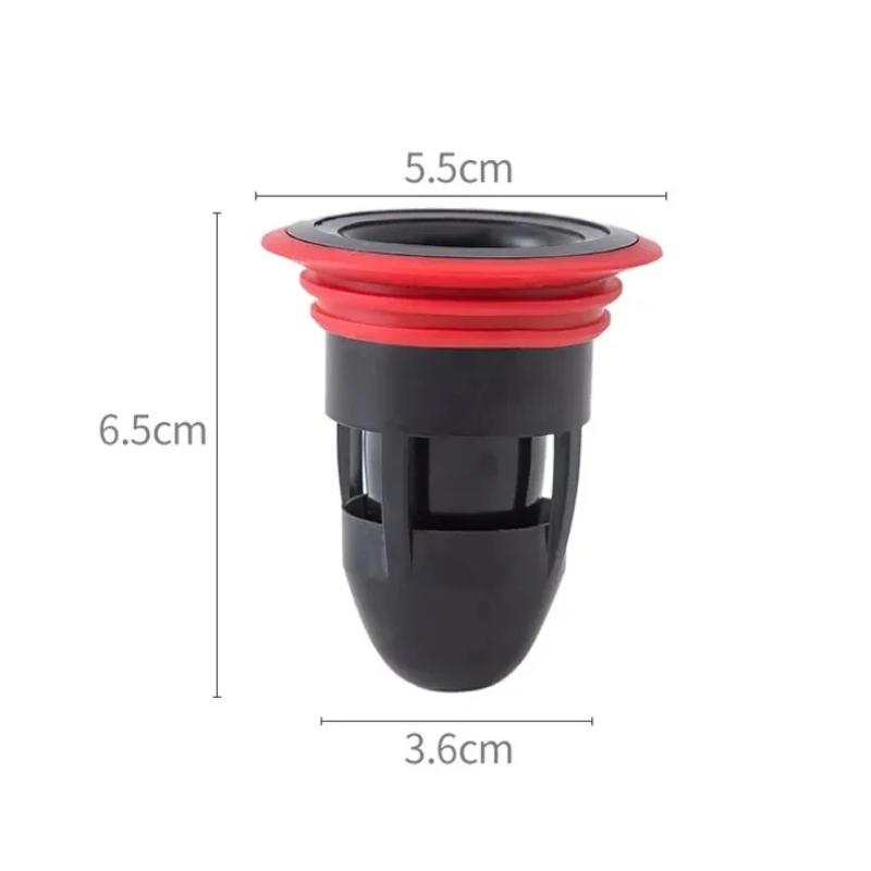 

Защищающий от запаха сливной сердечник для канализационной трубы чёрный