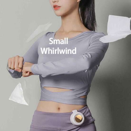 Personal Cooling Fan Strong Airflow Adjustable 3-speed Waist Fan Portable Silent Mini Bladeless Electric Fan