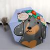 1pc Floral Canine Fashionable Automatic Opening/Closing Folding Umbrella with 8 Bones, Windproof Portable, Daily Use119