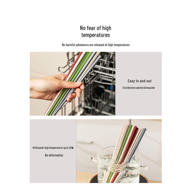 Modern Housewife Antibacterial PPS Alloy Chopsticks