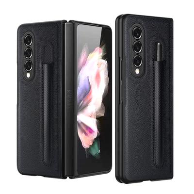 Funda de piel sintética antiarañazos para Samsung Galaxy Z Fold 3 5g, Fold4, Fold3 y Fold 4, con bolsillo para bolígrafo