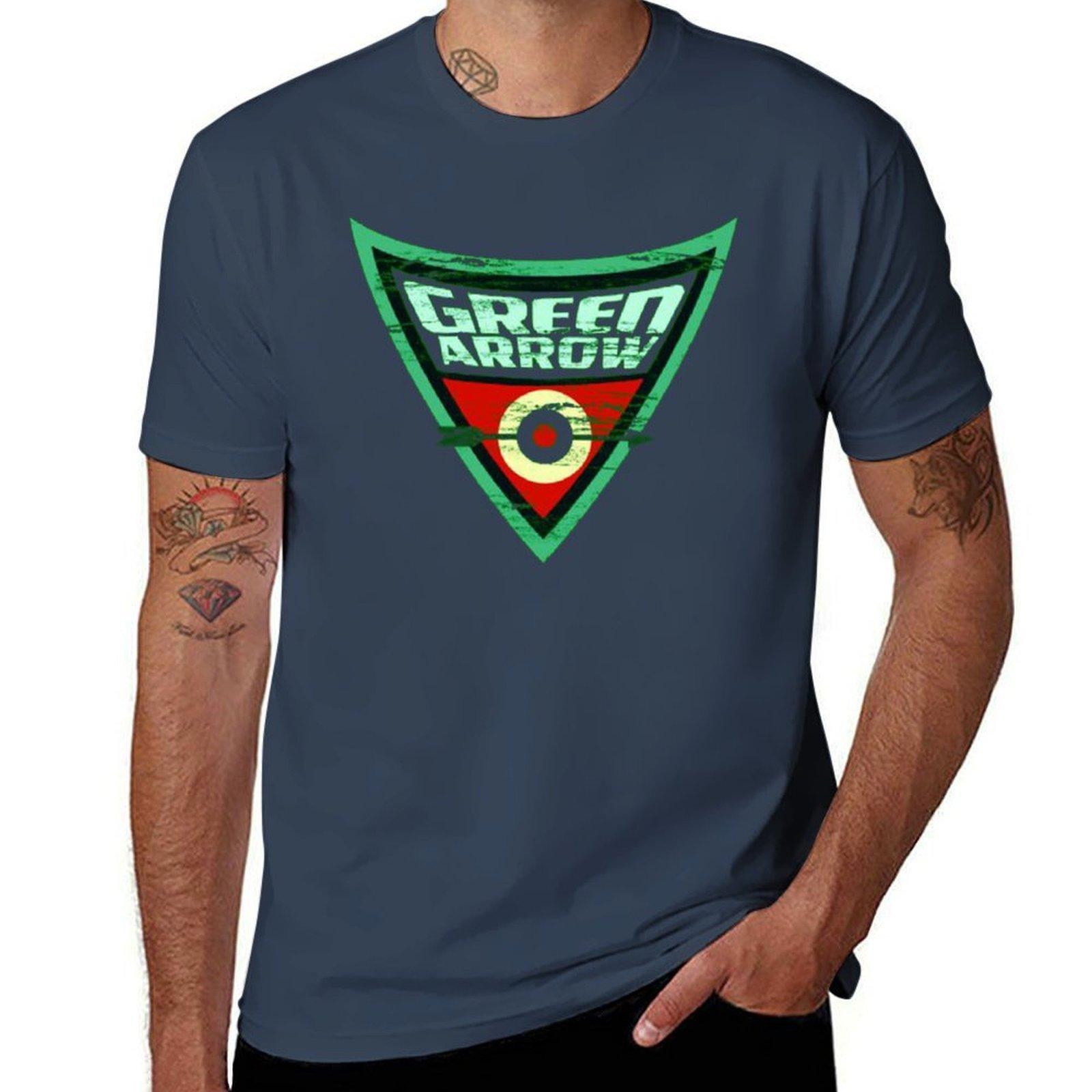 Green Arrow Logo TShirt t shirts for man cotton man t shirts graphic TShirt S