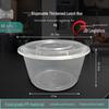 Jinmei Hewang 4200ml Round Disposable Food Containers with High Lids, 60 Sets