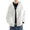 Men's Versatile Zip-Up Hooded Cardigan Jacket - Loose Fit, Solid Color, Plus Size, for Spring & Autumn Casual Wear