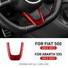 Real Hard Carbon Fiber Sticker For Fiat 500 Abarth 595 2012 2013 2014 2015 Car Interior Trim Decoration Accessories