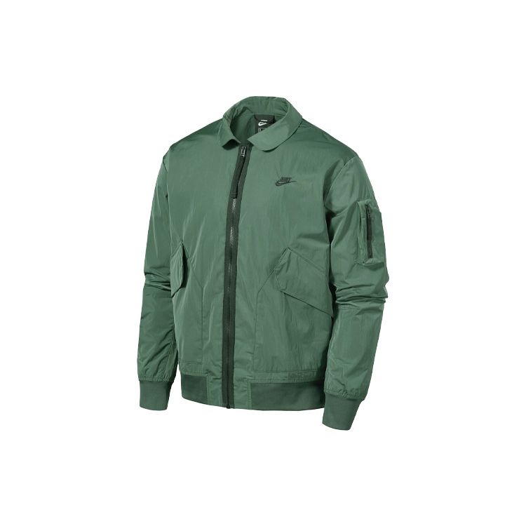 

Nike Sportswear Woven Collar Solid Color Sports Jacket Men Jackets Galaxy-Green CZ9895-337 XL
