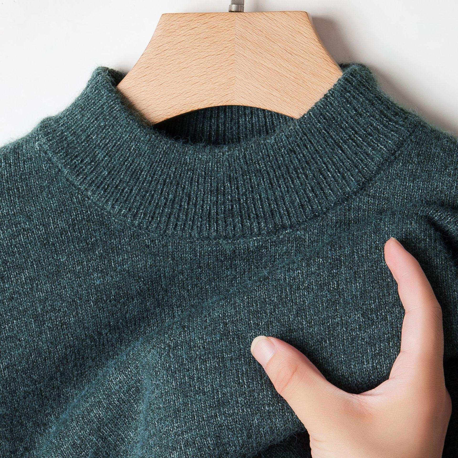 

Men s Autumn/Winter Thick Knit Half-High Collar Sweater XXXL