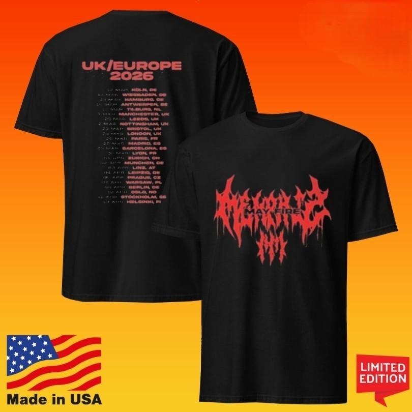 Memphis May Fire UK Europe Tour 2026 Double Sided T Shirt