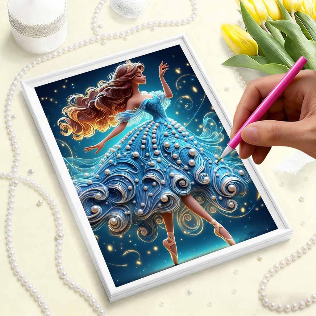 Disney Ballerina Princess Pearl Painting Is An Exquisite Pearl Decoration Craft It Is Not Only A Good Gift But Also Suitable As A Home Decoration