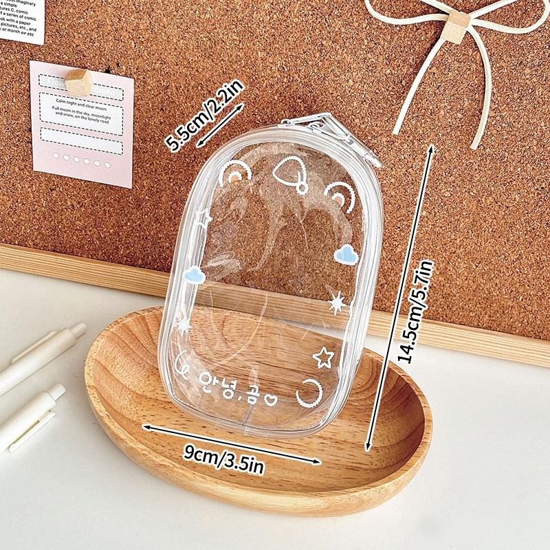 Clear Storage Bag Dollhouse Storage Bag with Zipper Hanging Keychain for Bag Gift Bag Packaging Pouch Doll Organizer Bags