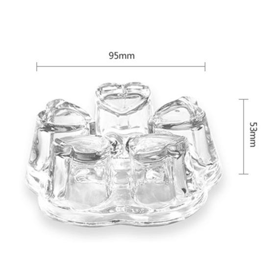 Heart Shape Flower Teapot Heat Resistance Glass Maker Heater Coffee Heating Base