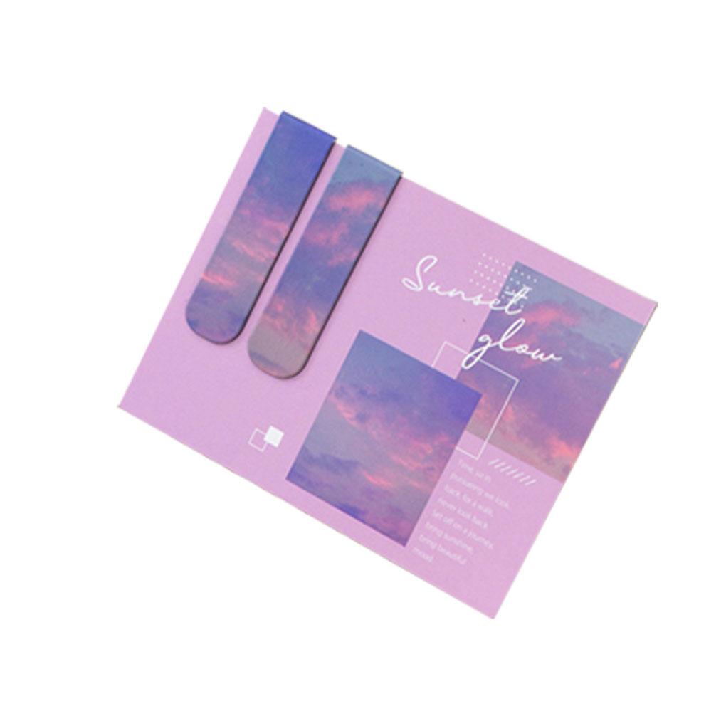 Pack of 2 Bookmark Lodestone Page Marker Decorative Student Gift Decorations Ins Style Reading Markers Pages Clip