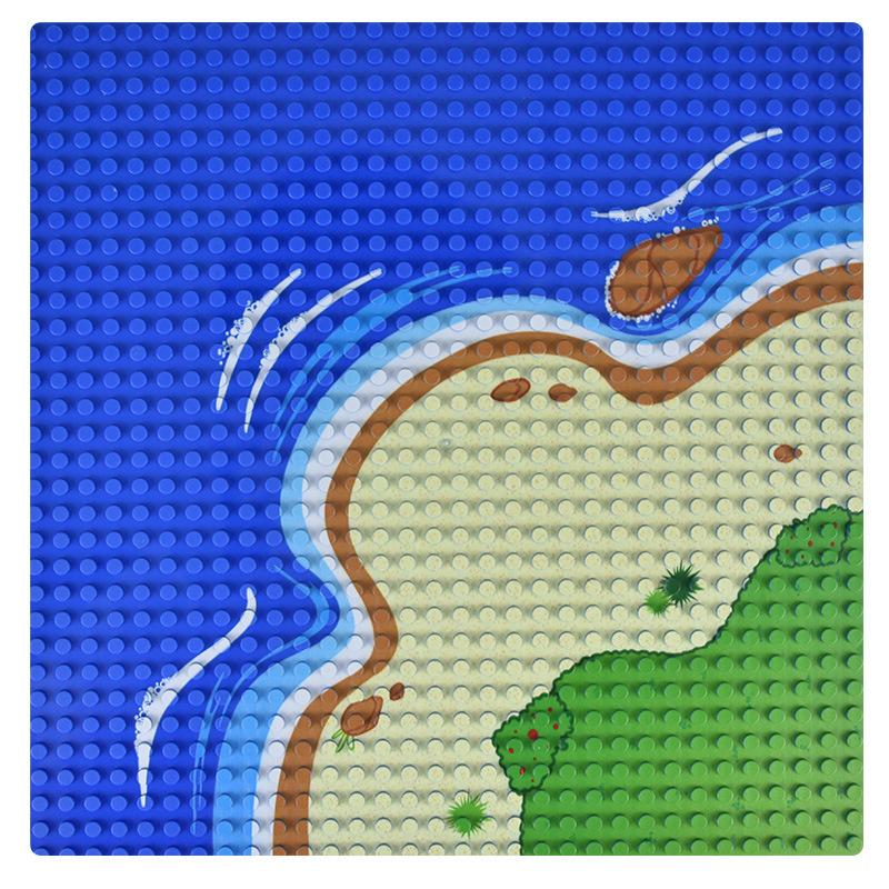 Non-Toxic 1Pc 32*32Dots Baseplate Beach Island Base Plate Building Blocks Compatible Brands Bricks Plate Christmas Gift Toys For Children