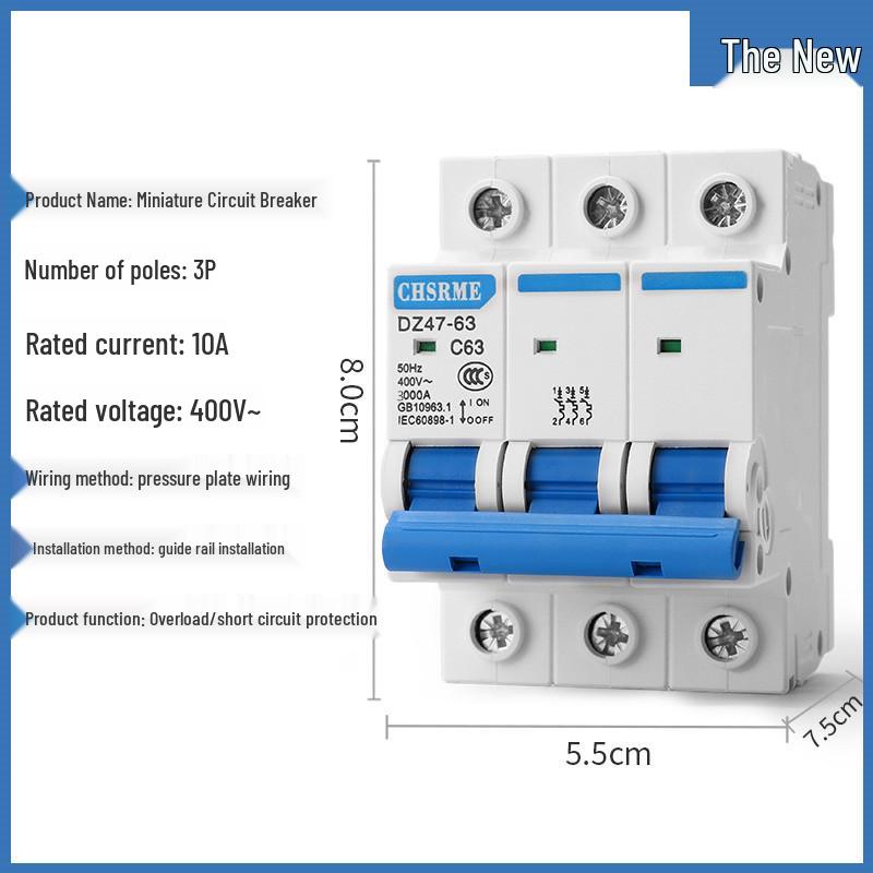 Miniature Circuit Breaker MCB Switch 1P 2P 3P 4P DZ47-63