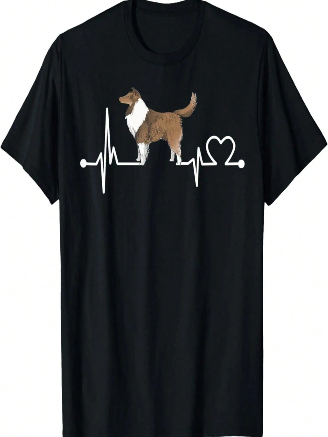 Shetland Sheepdog Heartbeat Funny Dog Pet Gift Kid_Wounisex_unisex T-Shirt S разноцветный