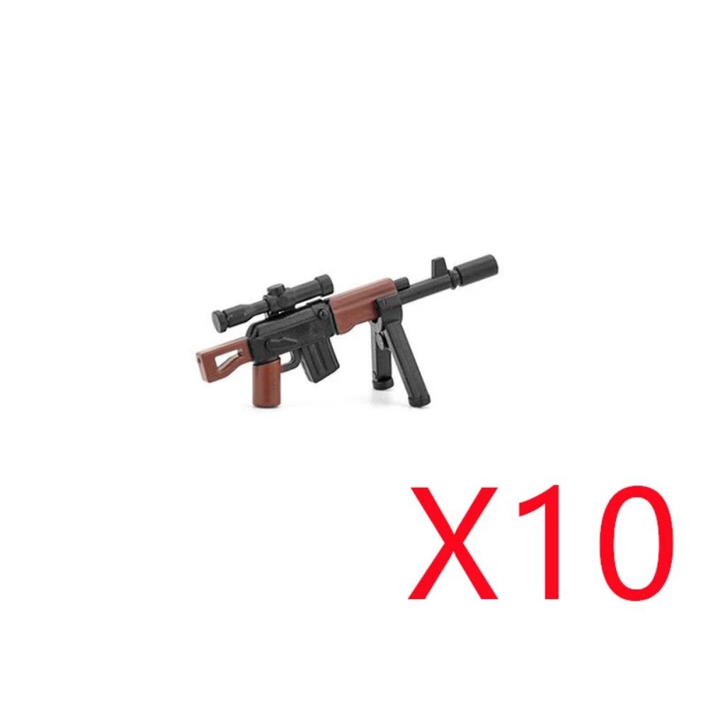 WWI WWII Building Blocks Soldiers Military Accessories Bomb Two-color Gun Mini Brick Weapons Gift Toy AKM Helmet RPG Grenad X026