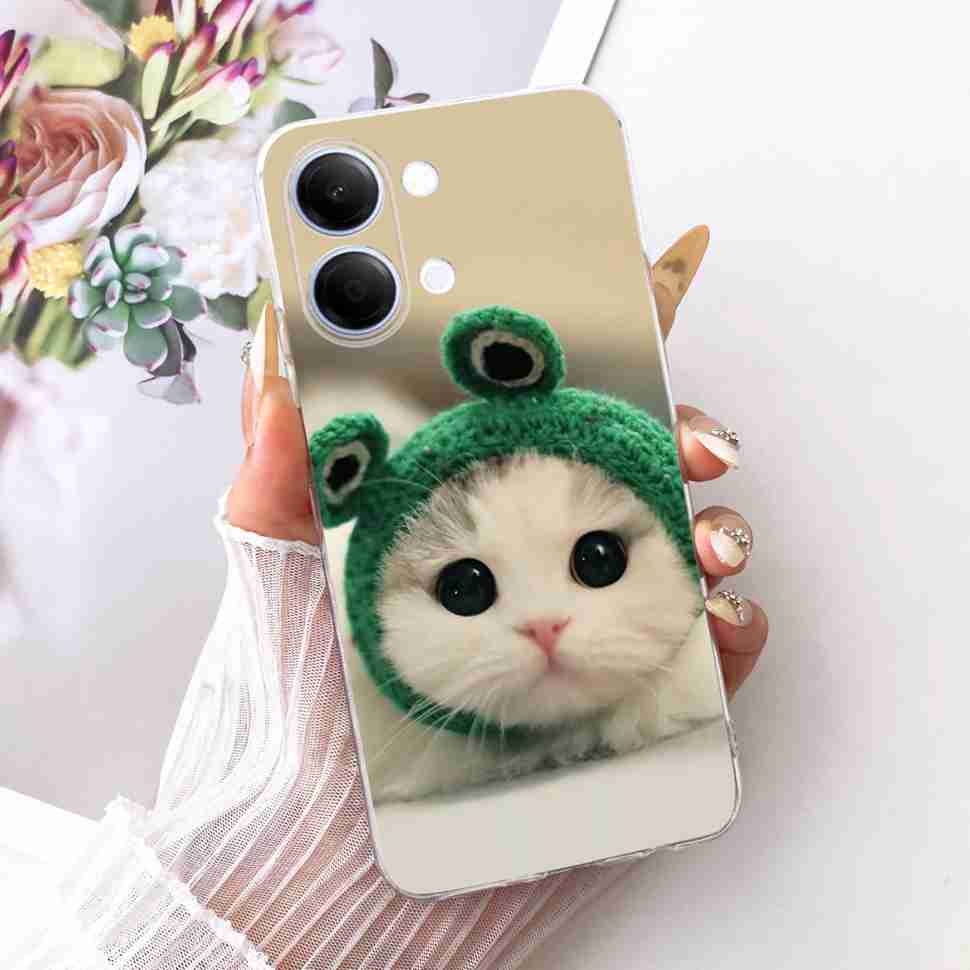 For vivo Y05 4G 6.74" Case Simple Cute Cartoon Cat Rabbit Silicone TPU Back Cover For Vivo y05 VIVO Y 05 4G Phone Cases Bumper