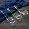 Colorful Crystal Glass Spoon Exquisite Serving Spoons Easy To Clean Condiment Spoons  Restaurant