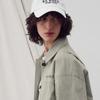 RE RHEE LOGO EMBROIDERED AQUA BALL CAP WHITE