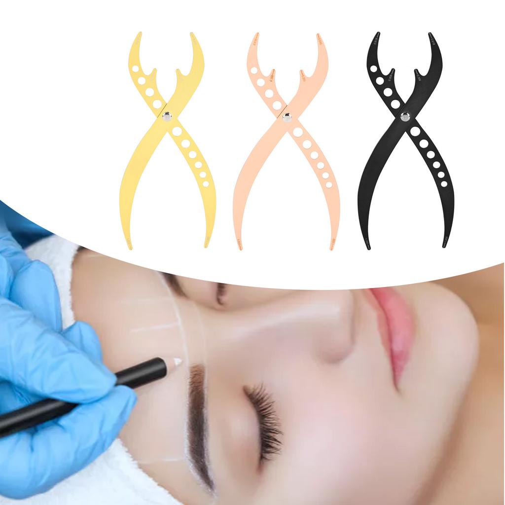 3 ks Šablona na obočí Měřítko Opakovaně použitelné Nástroj pro měření polohy při microbladingu obočí pro domácí cestování