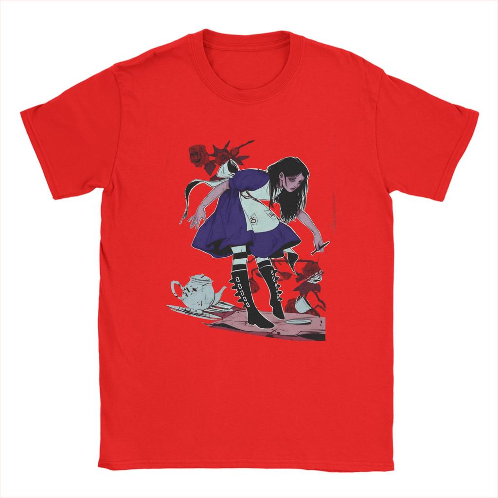 Unisexs Game AAlice Madness Returns T Shirts  100 Cotton Tops Vintage Short Sleeve Round Neck Tees Adult TShirts