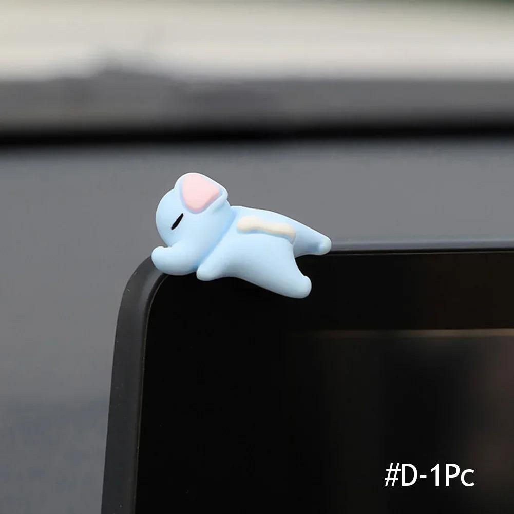Car Ornaments Mini Sleeping Cute Animals Resin Bear Rabbit Sheep Turtle Resin Decoration Home Office Computer Decor Amagi