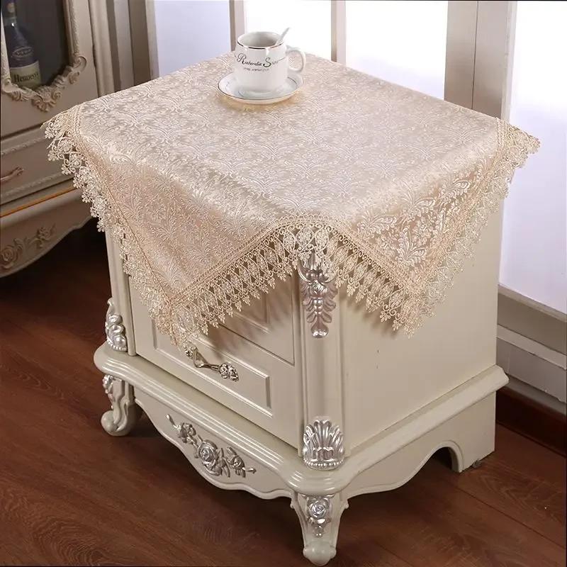 New Style Jacquard Table Cloth Rectangular Highend Coffee Table Tablecover Household Minimalist Lace Edge Universal Tablecloth