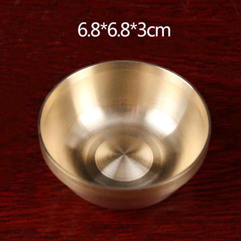 1Pc Copper Tibetan Bowl Buddha Disciples To Supply Water Meditation Mini Brass Cup Home Desk Decor