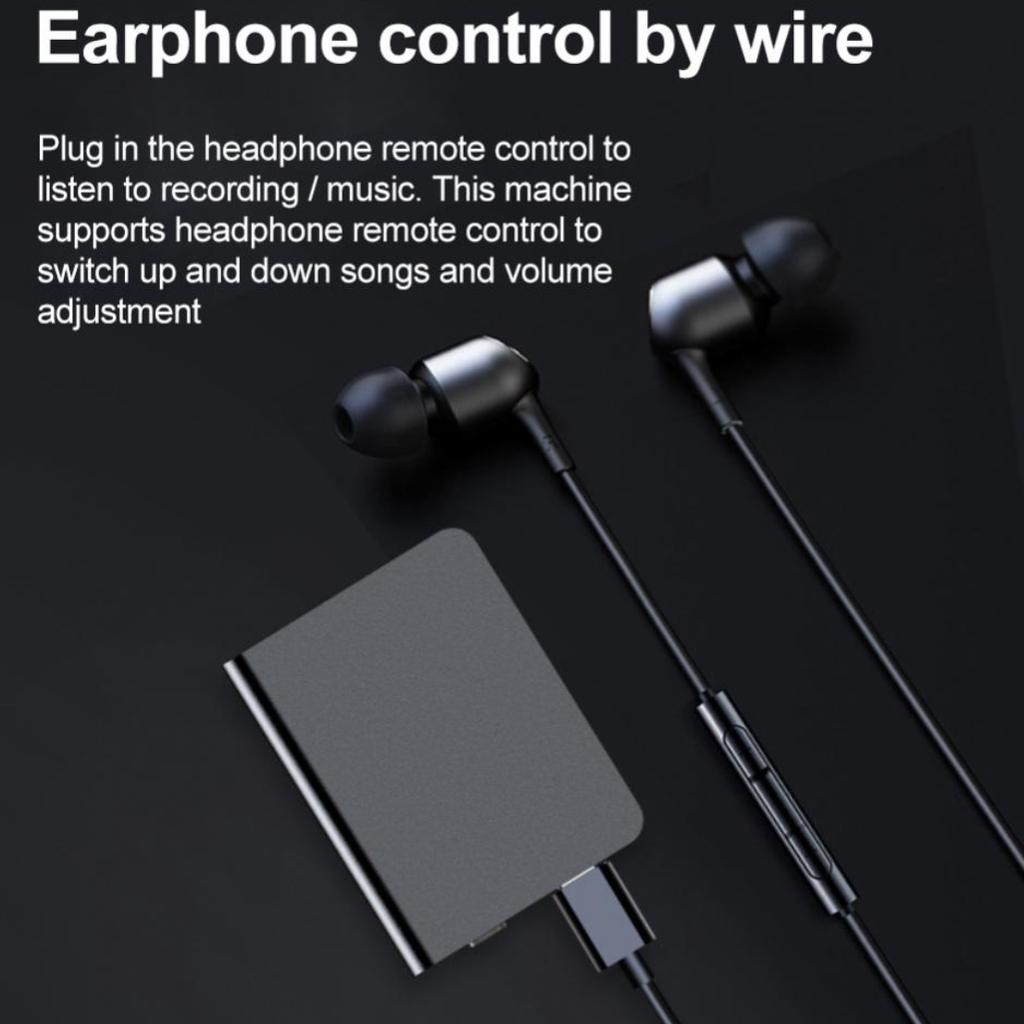 Ultra-Thin Professional Sound Digtal Recorder 32GB Portable Mini Voice Activated Dictaphone HD Noise Reduce Recording MP3 PlayerA